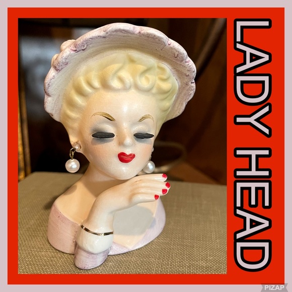 INARCO Other - VINTAGE LADY HEAD VASE
